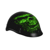 Hot Leathers D.O.T. Shredder Skull Matte Black Finish Motorcycle Helmet Helmet DOT - Tophatter Daily Deals