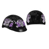 Hot Leathers D.O.T. Sugar Skull Matte Black Finish Motorcycle Helmet Helmet DOT - Tophatter Daily Deals