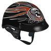 Hot Leathers D.O.T. Stitches Skull Gloss Black Finish Motorcycle Helmet Helmet DOT - Tophatter Daily Deals