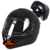Hot Leathers D.O.T. Convertible Full Face Helmet w/ Sun Shield Helmet DOT - Tophatter Daily Deals