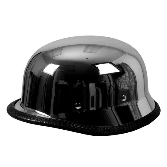 Hot Leathers German Style Chrome Low Profile Novelty Helmet Helmet Novelty - Tophatter Daily Deals