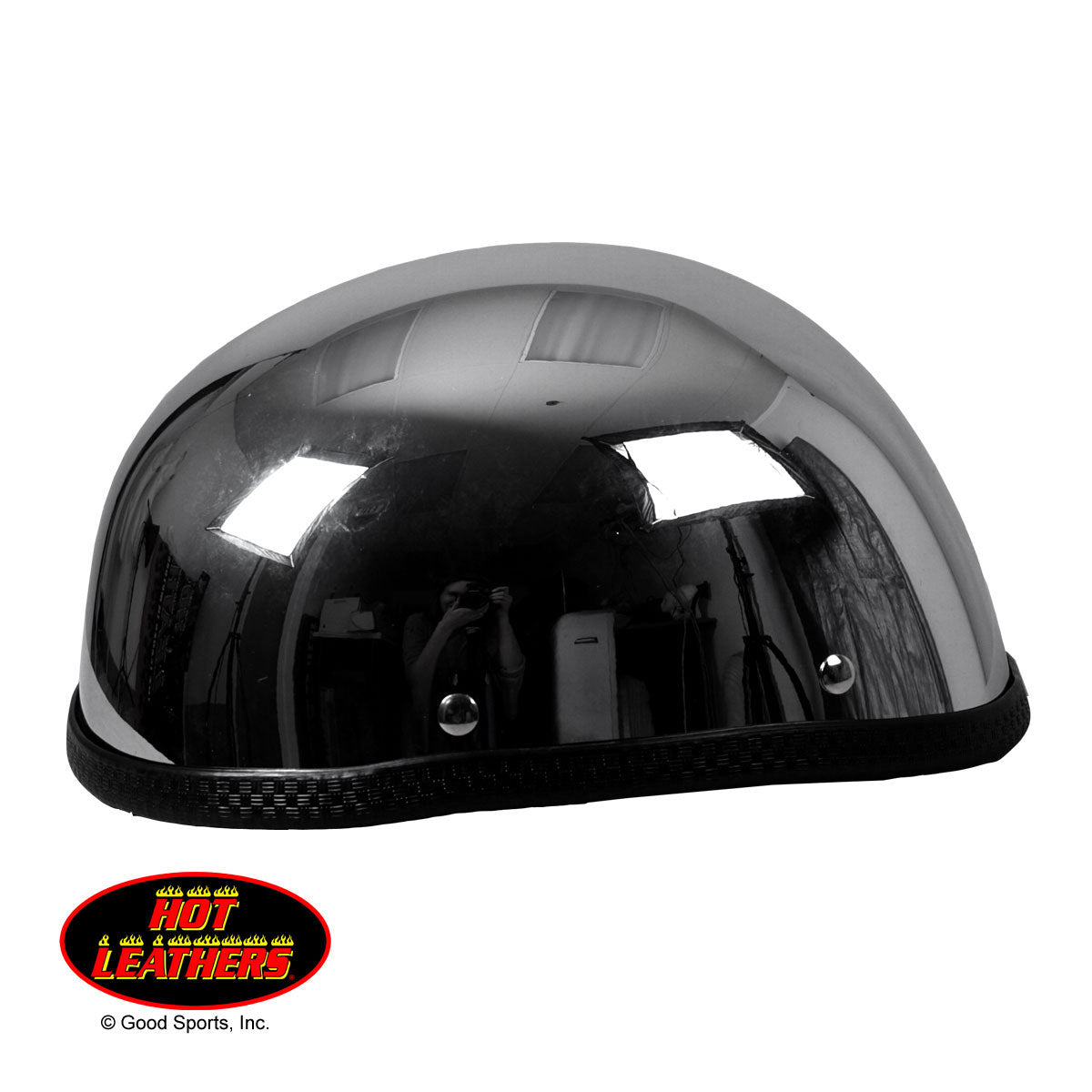 Hot Leathers Eagle Style Chrome Low Profile Novelty Helmet Helmet Novelty - Tophatter Daily Deals