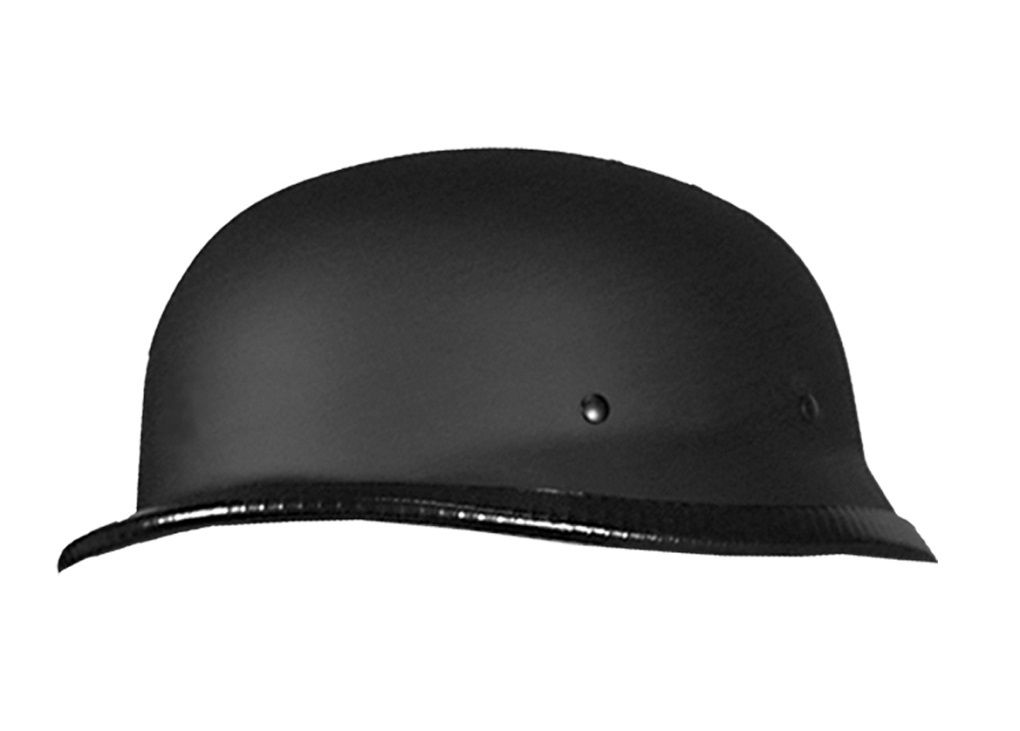 Hot Leathers German Style Matte Black Low Profile Novelty Helmet Dull Helmet Novelty - Tophatter Daily Deals