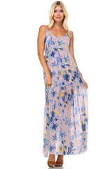 Women's Floral Printed Sleeveless Chiffon Maxi Dress Dresses / Maxi - Tophatter Daily Deals