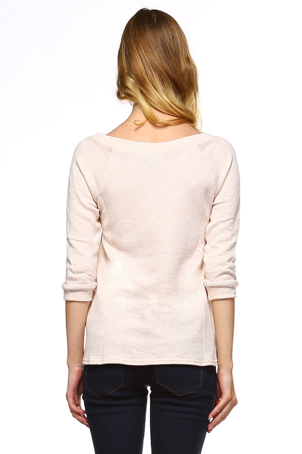 Women's Knit to Woven Printed Sweater Top Tops - Tophatter Daily Deals