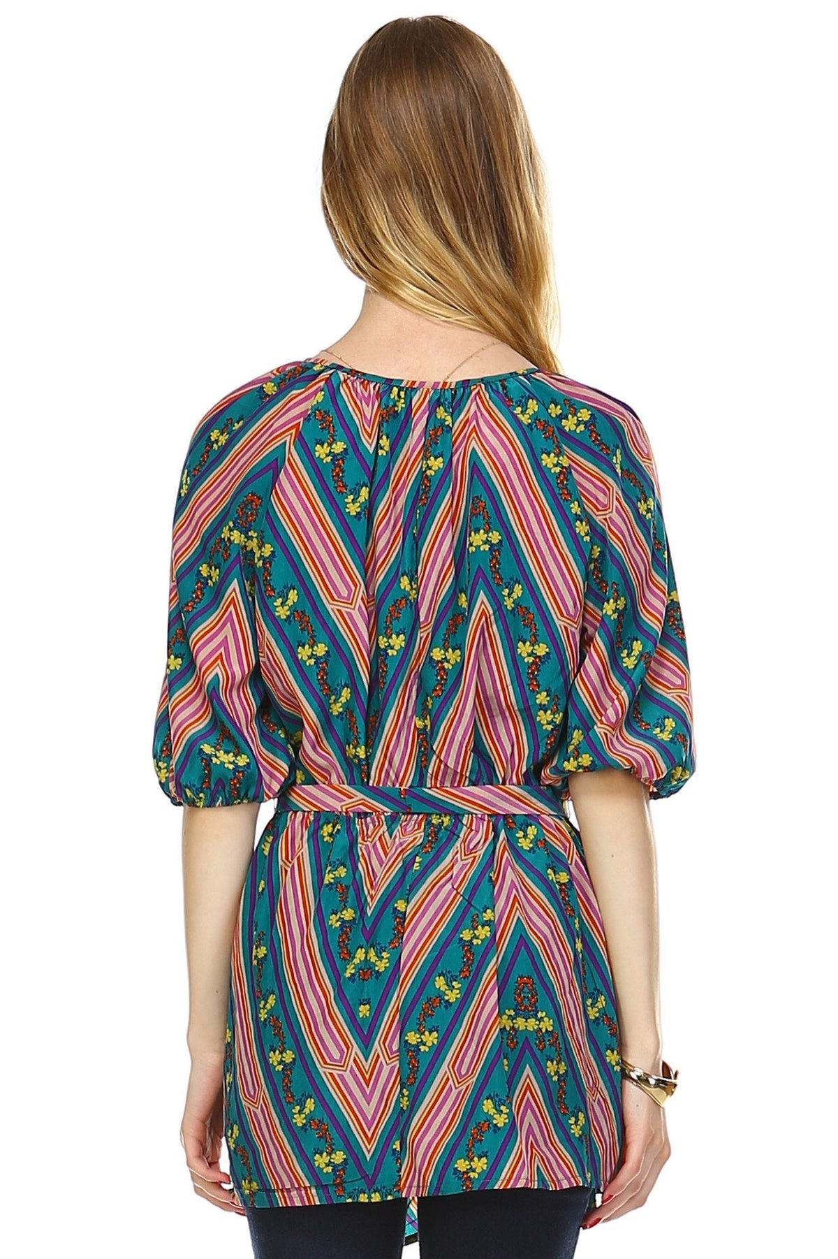 Women's Belted Button Front Top Tops - Tophatter Daily Deals