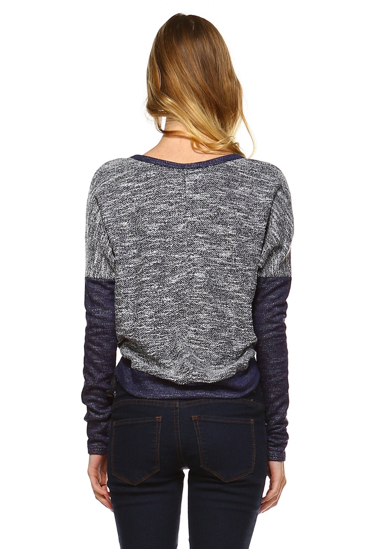 Women's Long Sleeve Colorblock Sweatshirt Sweater - Tophatter Daily Deals