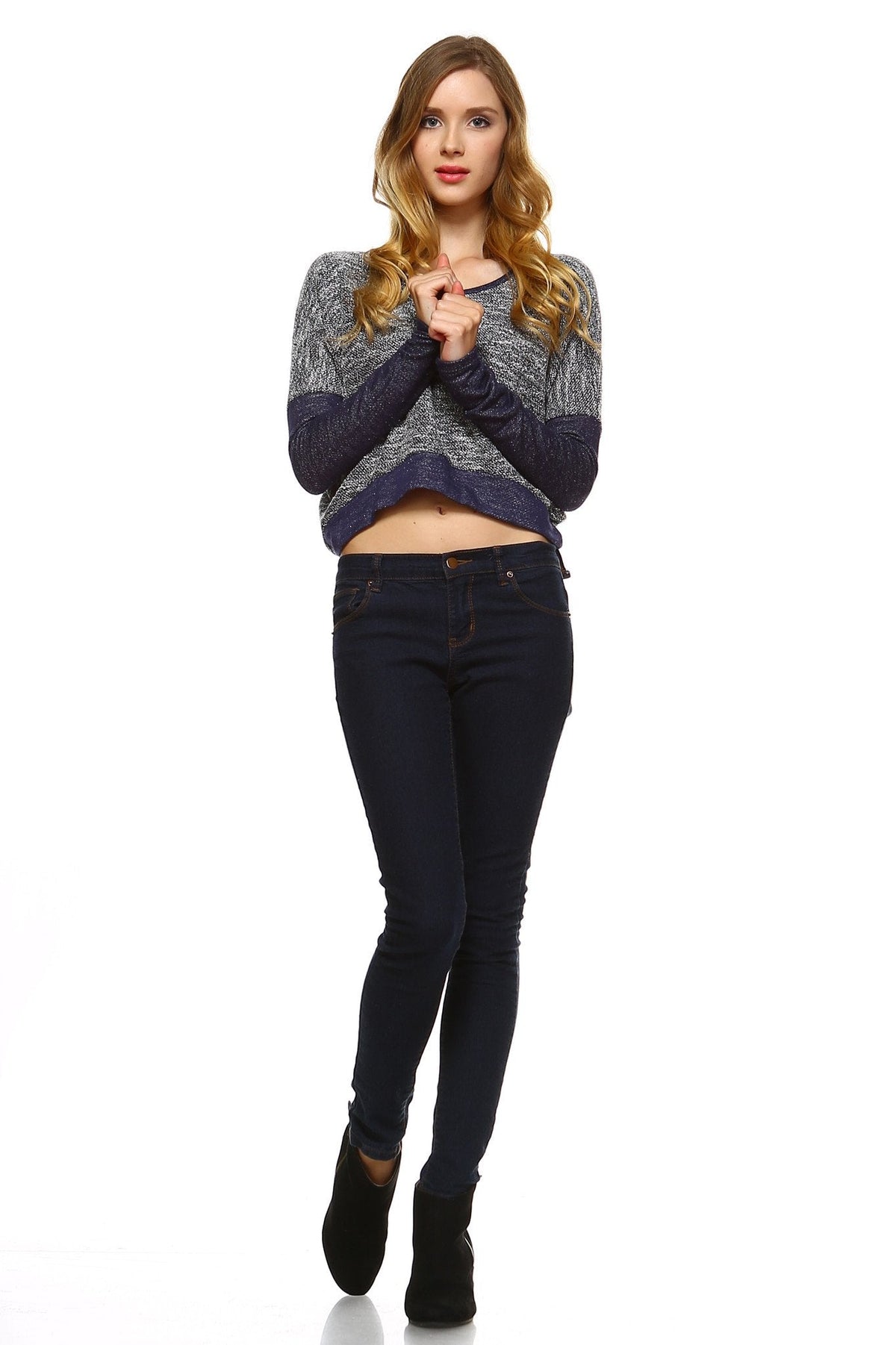 Women's Long Sleeve Colorblock Sweatshirt Sweater - Tophatter Daily Deals