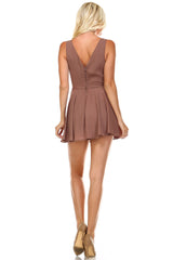 Women's Sleeveless V-Neck A-Line Romper Romper - Tophatter Daily Deals