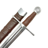 Medieval Broadsword with Hand Forged Damascus Folded Steel Blade