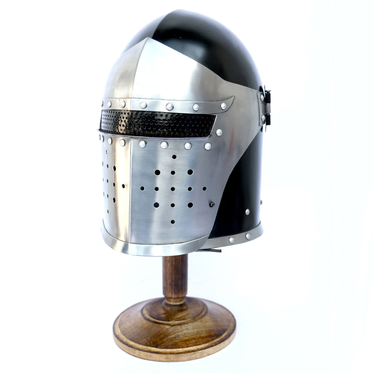 Medieval Visor Barbute Helmet - Tophatter's Guns'N'Weapons Store - FREE SHIPPING Collectible Weapons - Tophatter Daily Deals