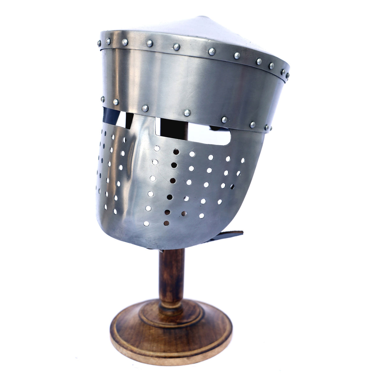 Medieval Crusader Peaked Pot Helmet - TOPHATTER'S ARMORY DEALS Collectible Weapons - Tophatter Daily Deals
