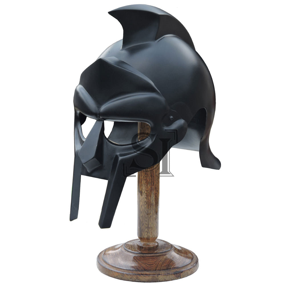Hand Forged Rhino Armor Black Gladiator Warrior Helmet - TOPHATTER'S ARMORY DEALS Collectible Weapons - Tophatter Daily Deals