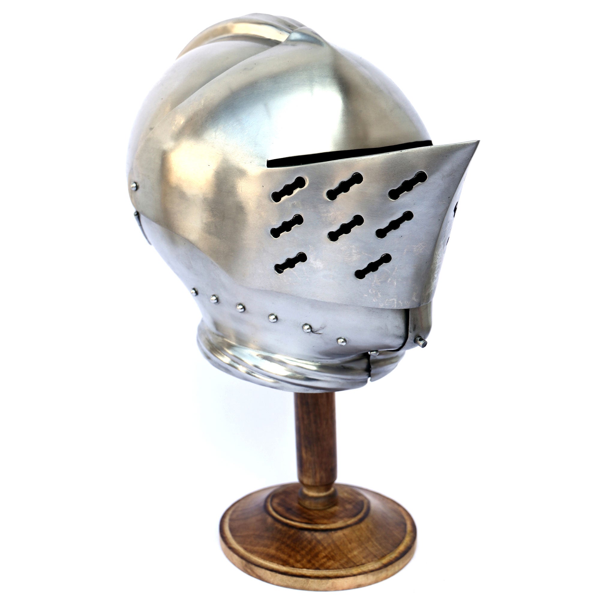 Medieval Knight Jousting Tudor Renaissance Close Armor Helmet - Tophatter's Guns'N'Weapons Store - FREE SHIPPING Collectible Weapons - Tophatter Daily Deals