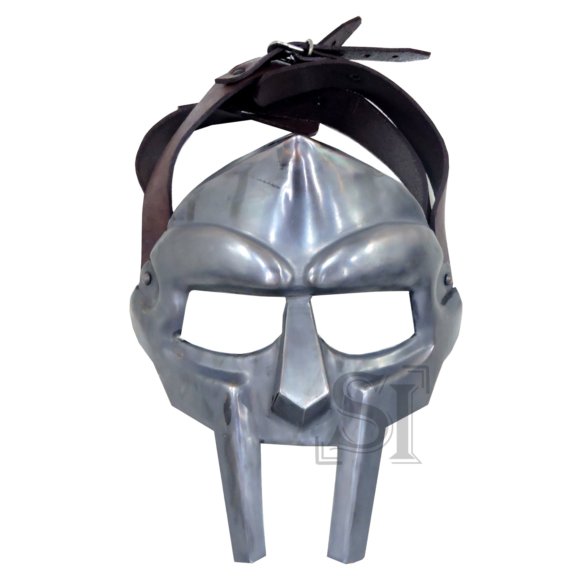 MF Doom Face Mask Steel Finish Roman Gladiator Helmet Medieval Re-enactment Mask - TOPHATTER'S ARMORY DEALS Collectible Weapons - Tophatter Daily Deals