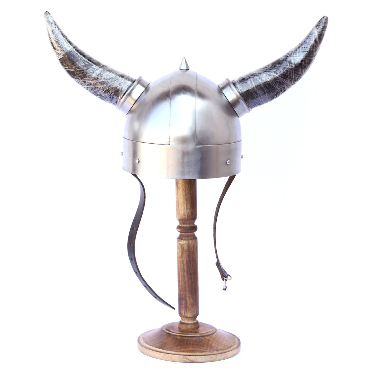 Horned Viking Helmet with Display Stand - TOPHATTER'S ARMORY DEALS Collectible Weapons - Tophatter Daily Deals