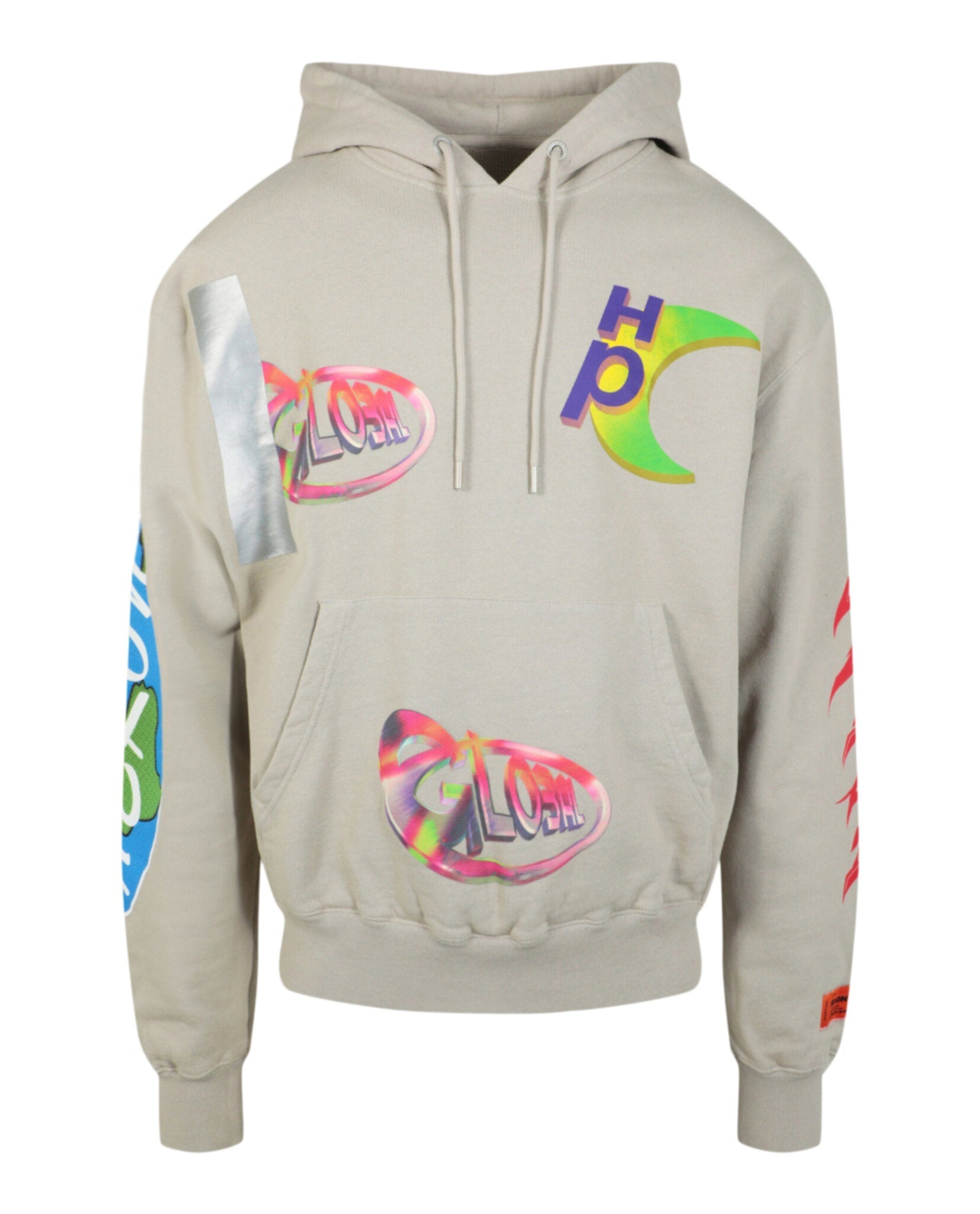 Heron Preston HP Global Collage Hoodie Grey Hoodie - Tophatter Daily Deals