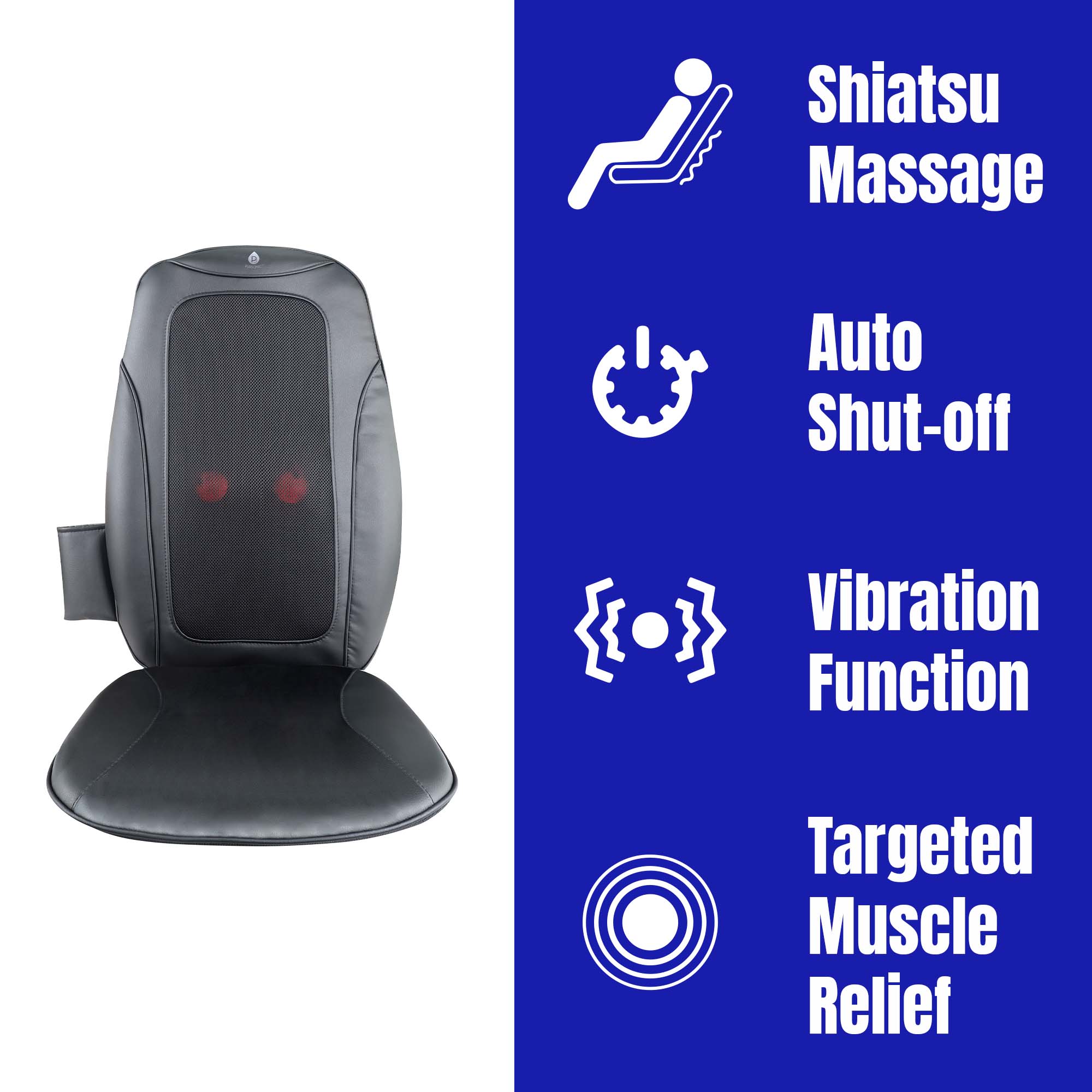 Pursonic Shiatsu Chair Massager with Vibration – Ultimate Relaxation Massagers & Wraps - Tophatter Daily Deals