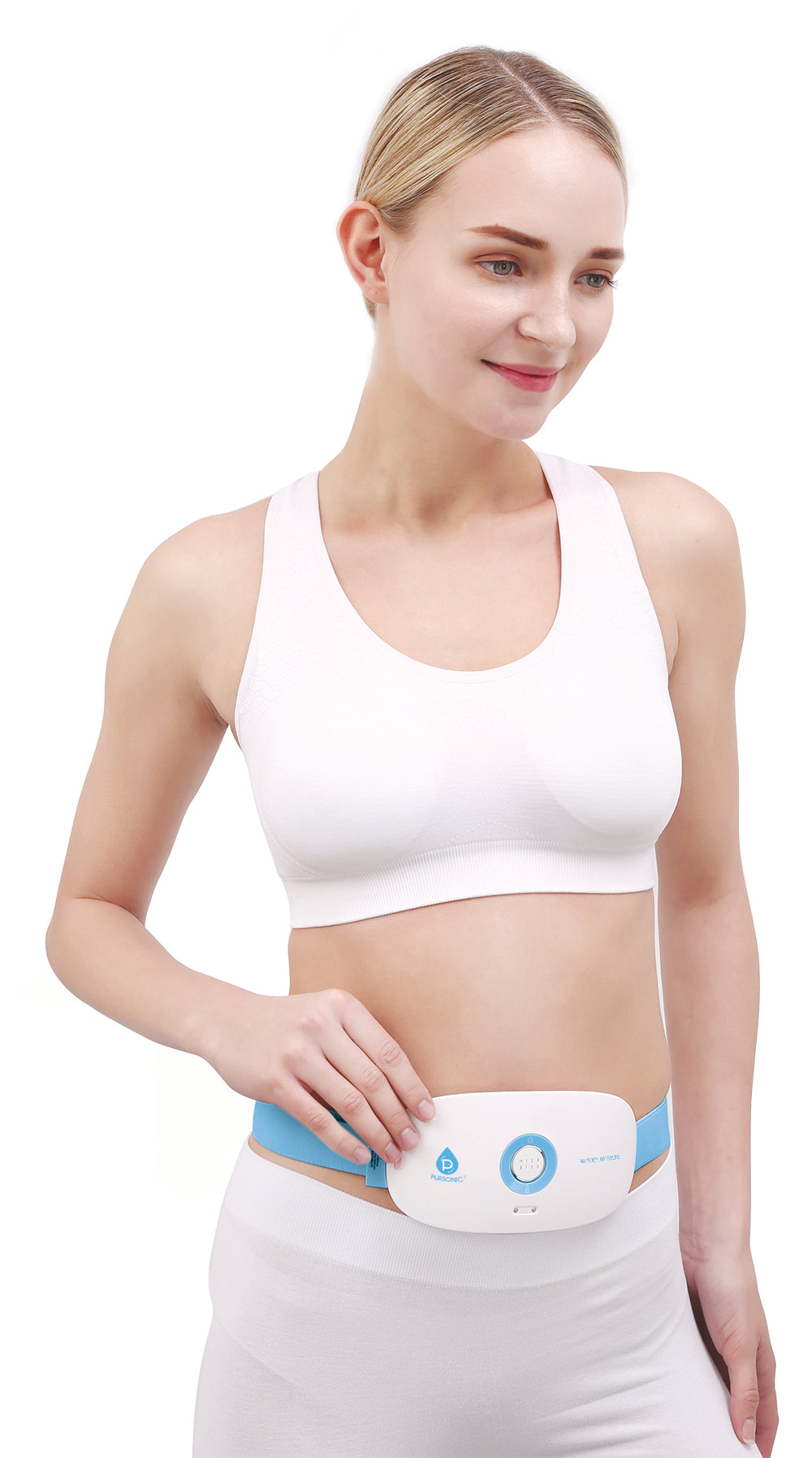 Pursonic Stomach & Back Massager, 3 Vibration Levels, 3 Heat Settings & USB Rechargeable Massagers & Wraps - Tophatter Daily Deals