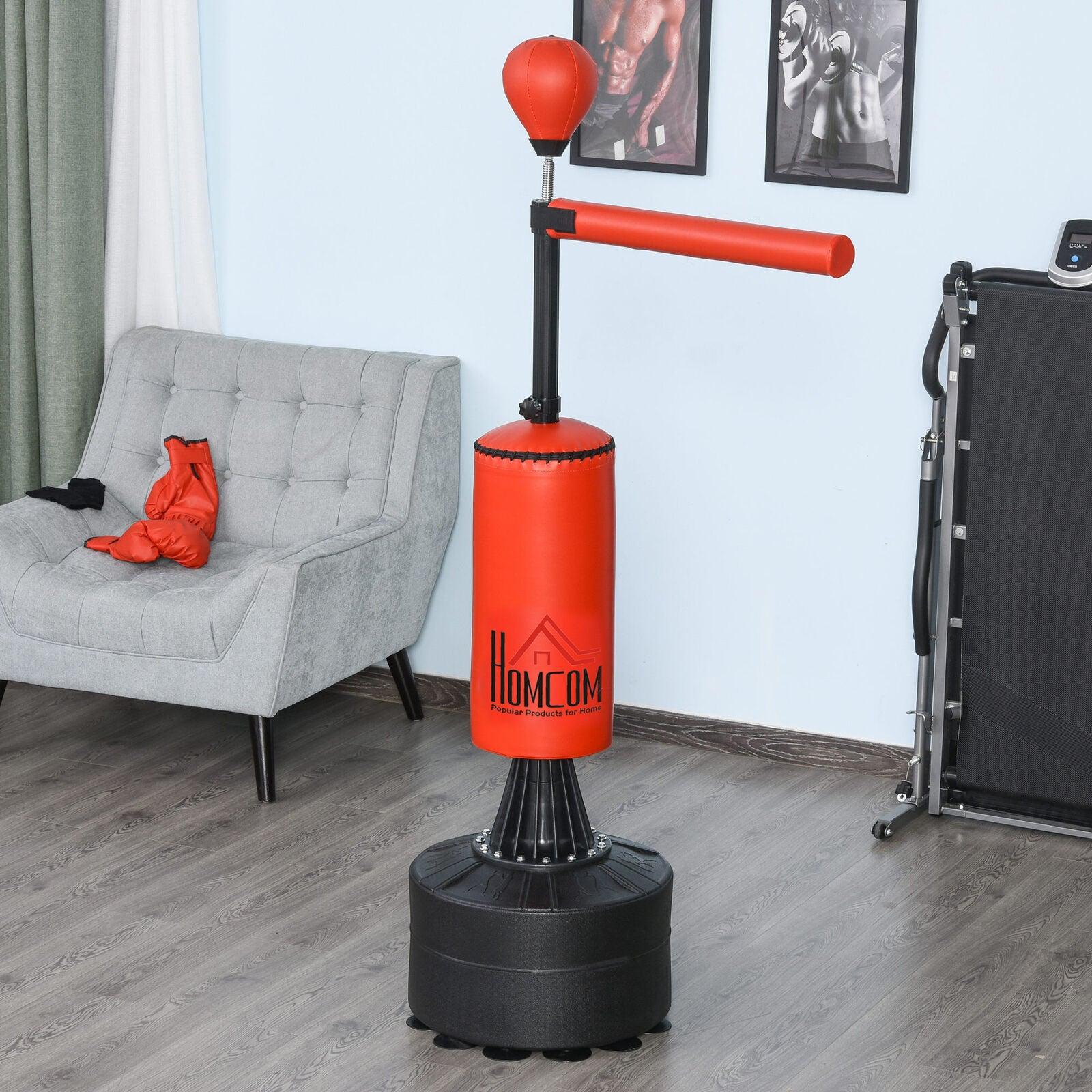 Freestanding Punch Bag Stand - Boxing Punch Bag Stand Rotating Flexible Arm Speed Ball Waterable Base Exercise & Fitness - Tophatter Daily Deals