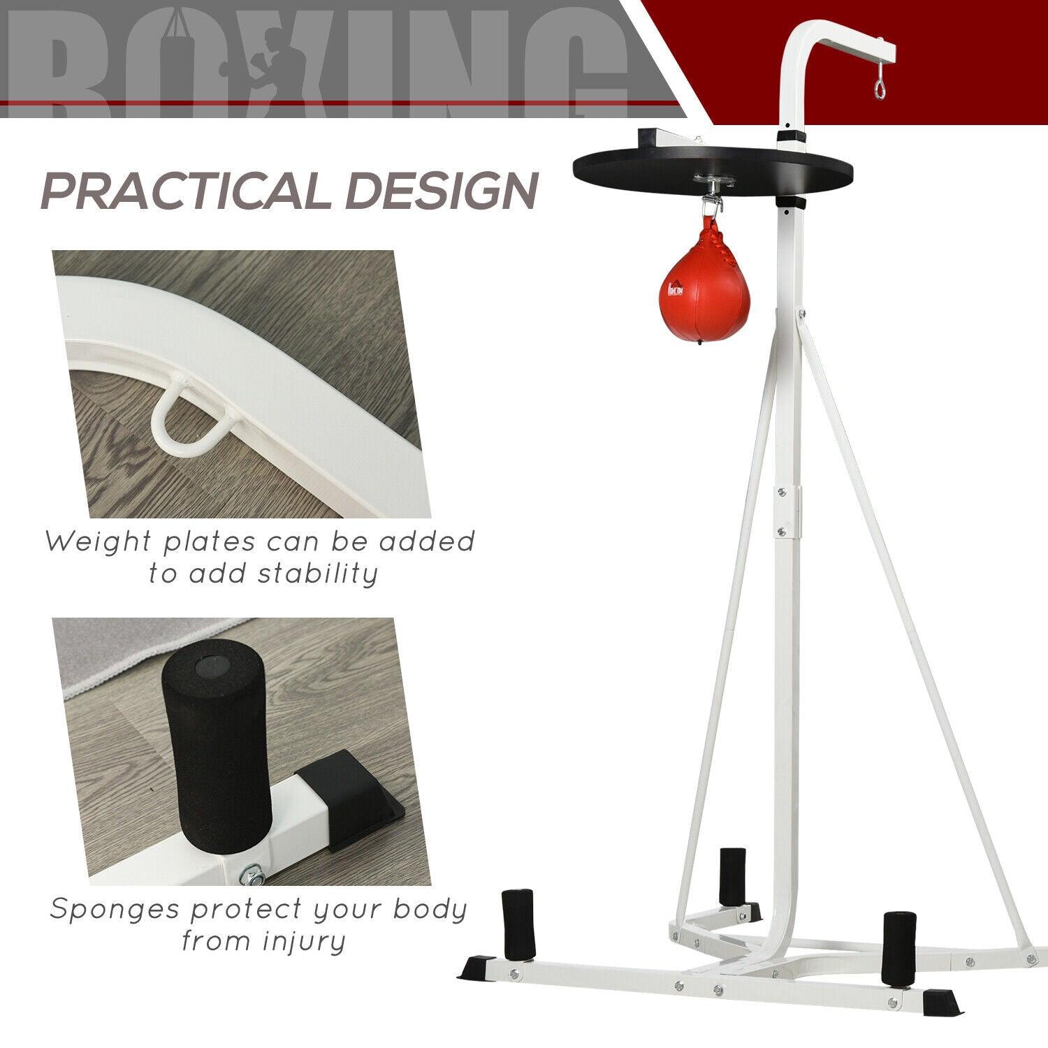 Boxing Punch Bag Stands - Free-Standing Speed Bag Platform Adjustable Boxing Punch Bag Stand Exercise & Fitness - Tophatter Daily Deals