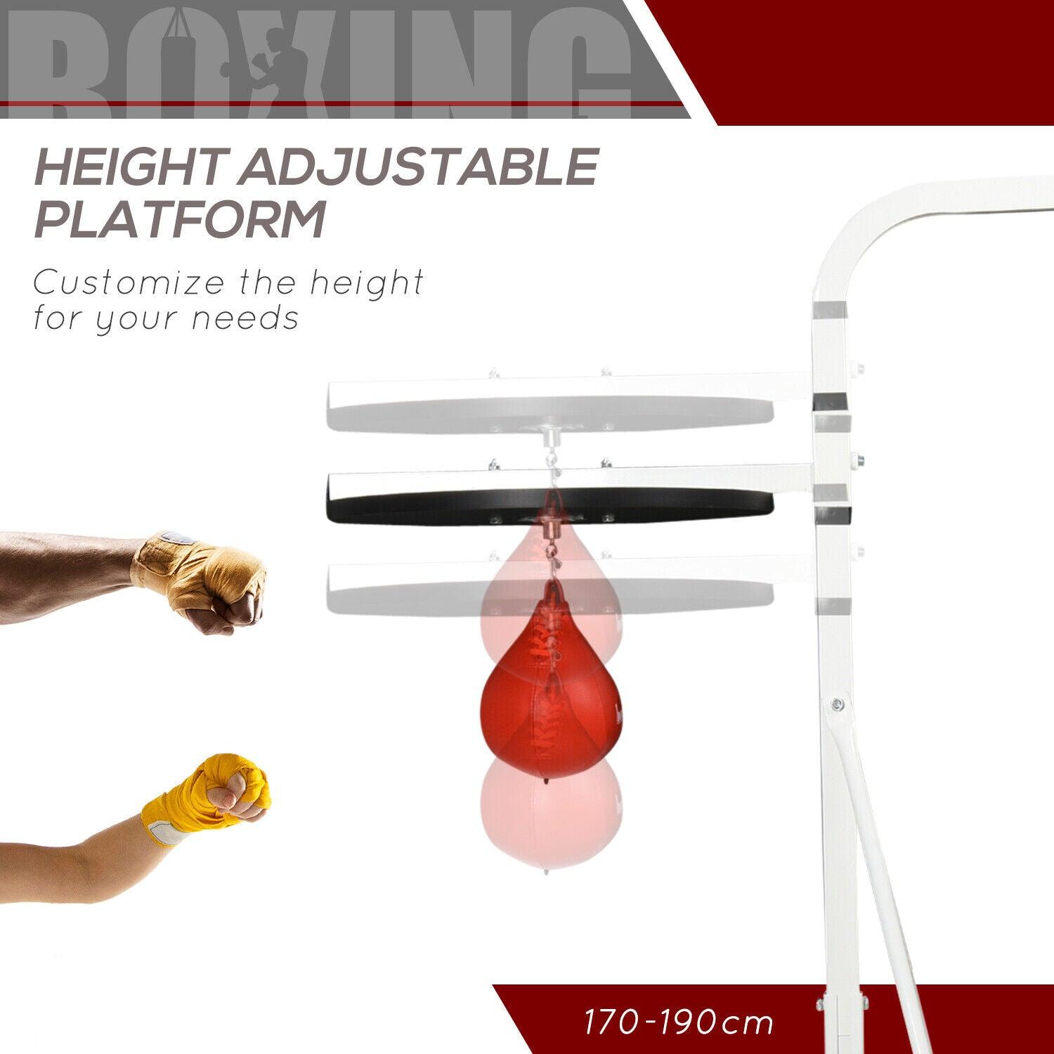 Boxing Punch Bag Stands - Free-Standing Speed Bag Platform Adjustable Boxing Punch Bag Stand Exercise & Fitness - Tophatter Daily Deals