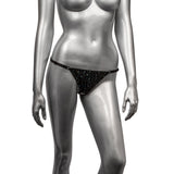 Radiance Black Rhinestone Crotchless Thong with Adjustable Straps and Stretchy Waistband > Clothes > Lingerie Sets - Tophatter Daily Deals
