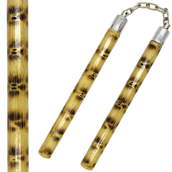 12" Burnt Rattan Wood Nunchaku Chain - Tophatter's Guns'N'Weapons Store Collectible Weapons - Tophatter Daily Deals