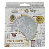 Harry Potter - Set of 4 Embossed Metal Coasters