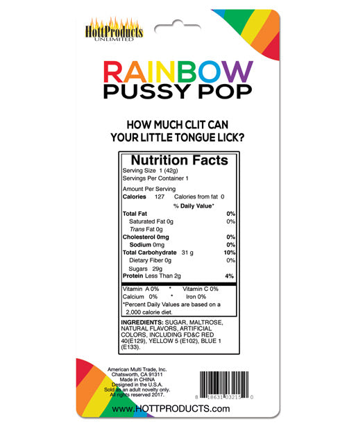 Rainbow Pussy Pop Candy - Tophatter Daily Deals