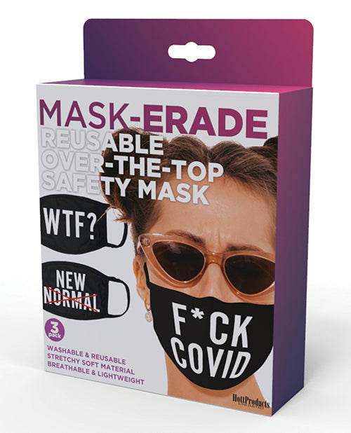 F Covid/WTF?/New Normal X - Pack of 3 Masks Masks - Tophatter Daily Deals