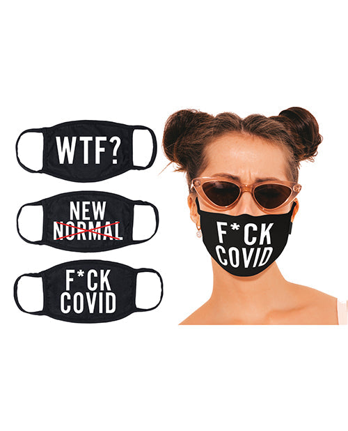F Covid/WTF?/New Normal X - Pack of 3 Masks Masks - Tophatter Daily Deals