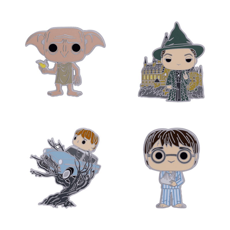 Harry Potter – Chamber of Secrets Anniversary Pop! Enamel Pin 4-Pack Enamel Pin - Tophatter Daily Deals