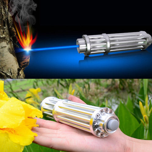 Blue Gatling Burning Laser Pointer Adjustable Visible Beam Dot Light - Tophatter Daily Deals