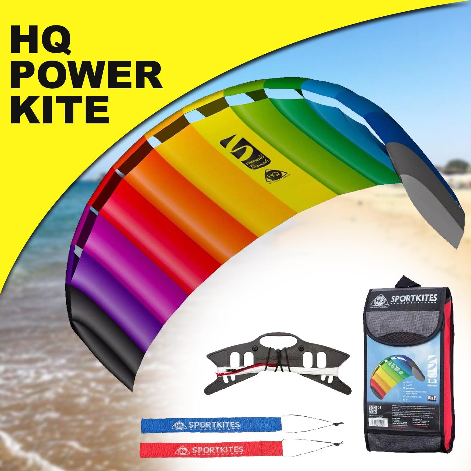HQ Symphony Beach iii 1.3 - Rainbow Kites for the Beach Power Kites Ready to Fly Outdoor Accessories - Tophatter Daily Deals