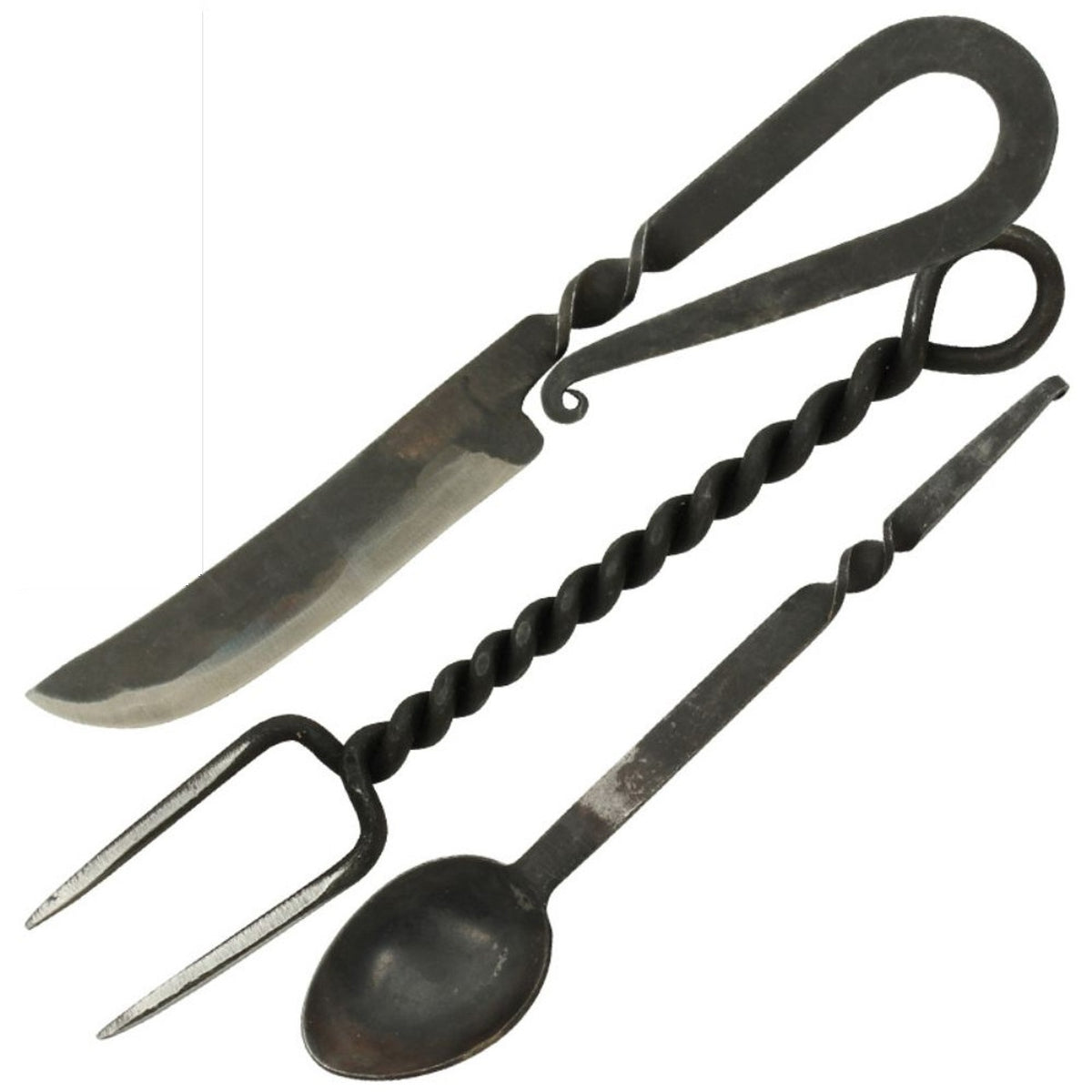 Medieval Hand Forged 3 Pc Cutlery Set - Tophatter's Guns'N'Weapons Store - FREE SHIPPING Collectible Weapons - Tophatter Daily Deals