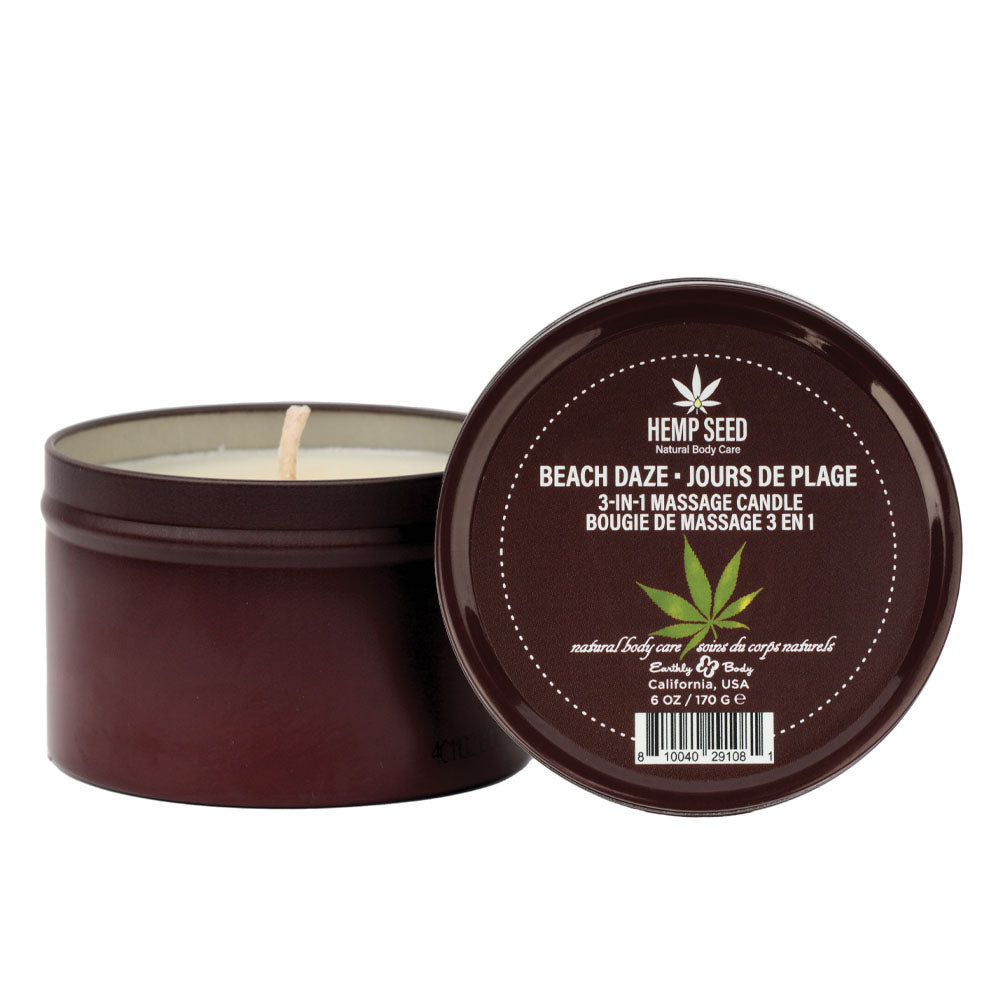Hemp Seed 3-In-1 Massage Candle 170 g - Beach Daze Scented > Candles > Massage - Tophatter Daily Deals