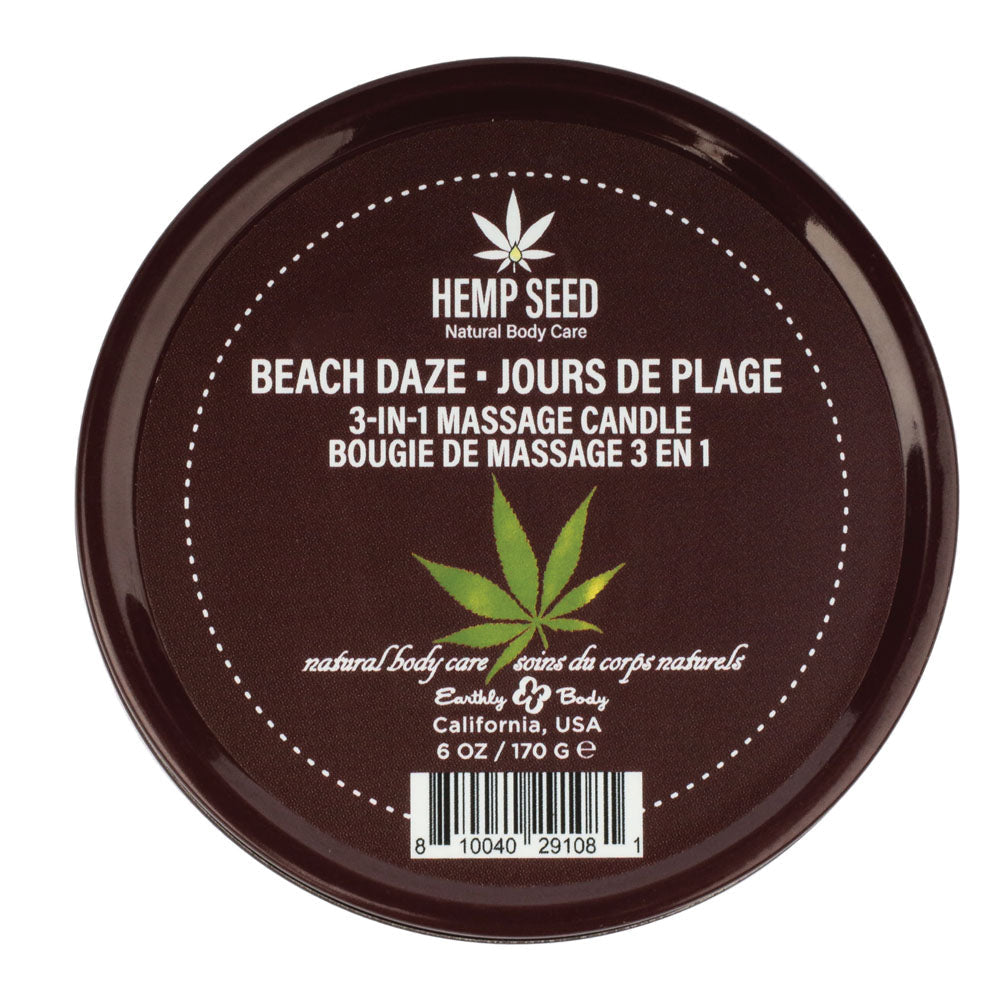 Hemp Seed 3-In-1 Massage Candle 170 g - Beach Daze Scented > Candles > Massage - Tophatter Daily Deals
