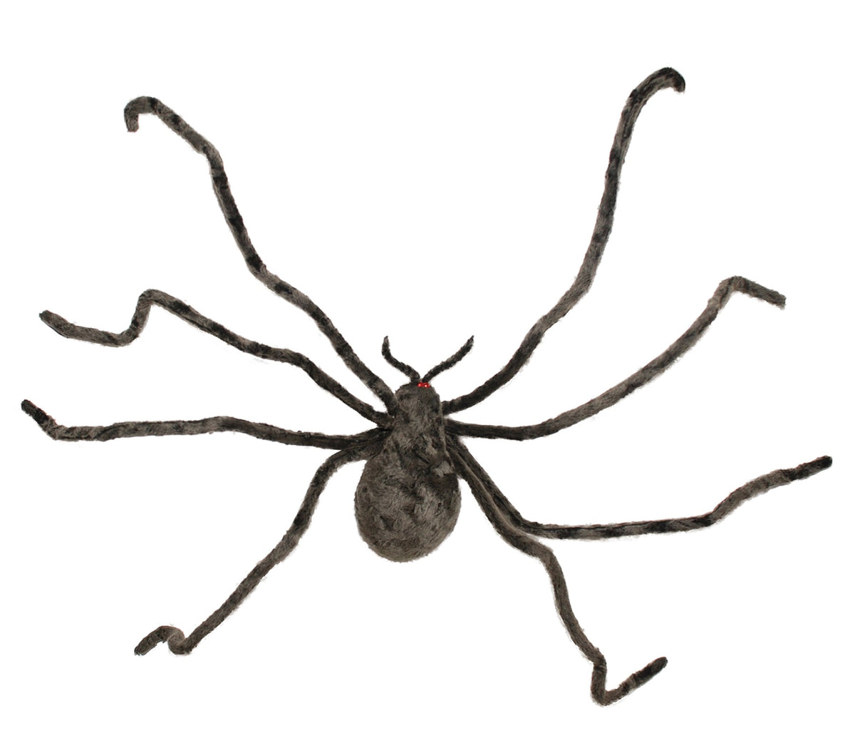 43" Fuzzy Gray Spider Halloween Spider Decorations - Tophatter Daily Deals