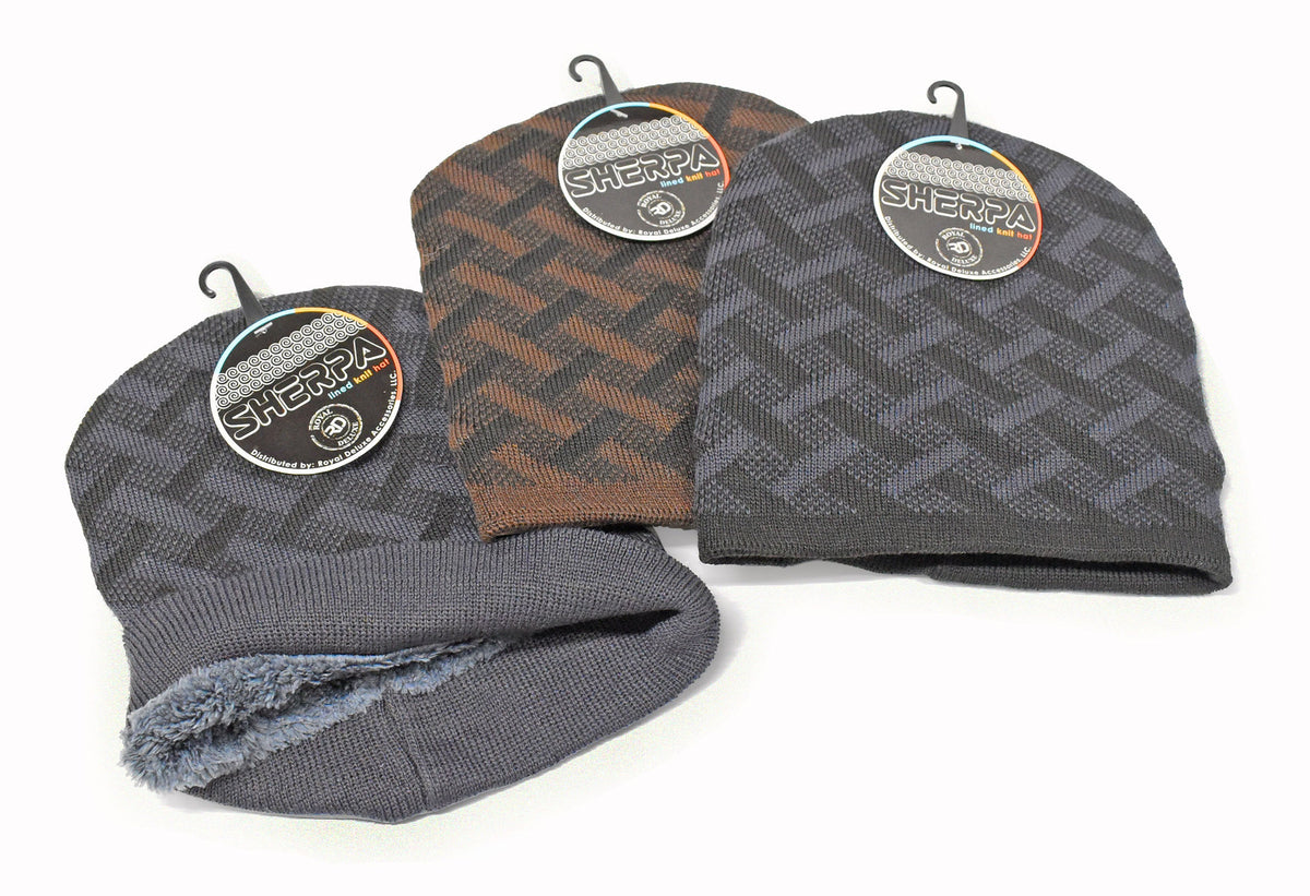 4-Pack Men's Criss-Cross Sherpa Winter Hat Hats - Tophatter Daily Deals