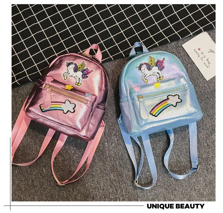 Holographic Backpack Unicorn Patches Rainbow Cloud Star Mythical - Tophatter Daily Deals