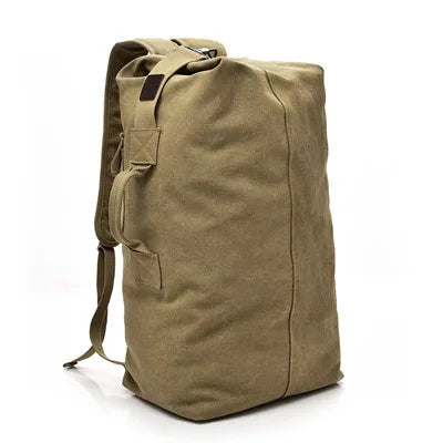 Canvas Travel Backpack Hand Shoulder Bag Green Backpacks - Tophatter Daily Deals