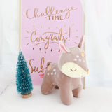 Apricot Sika Deer Reindeer Plush Doe Pastel Animals - Tophatter Daily Deals