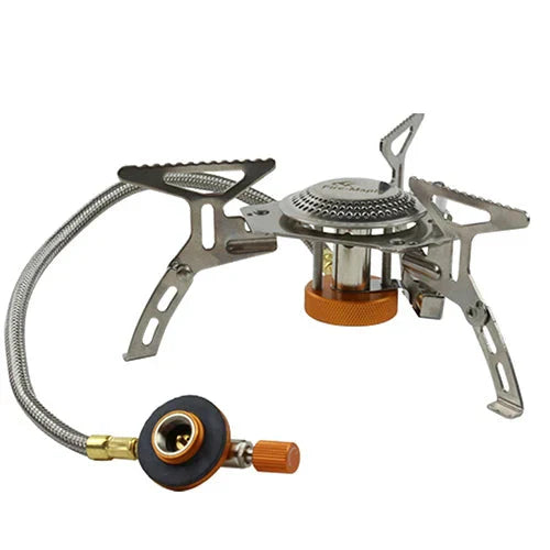 Portable Split Gas Stove 3000W Silver Camp Cooking - Tophatter Daily Deals