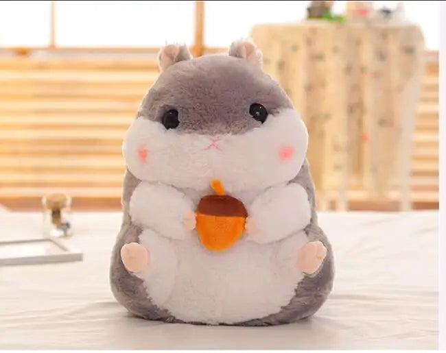 Chubby Hamster Pastel Woodland Plush With Nuts and Acorns Animals - Tophatter Daily Deals