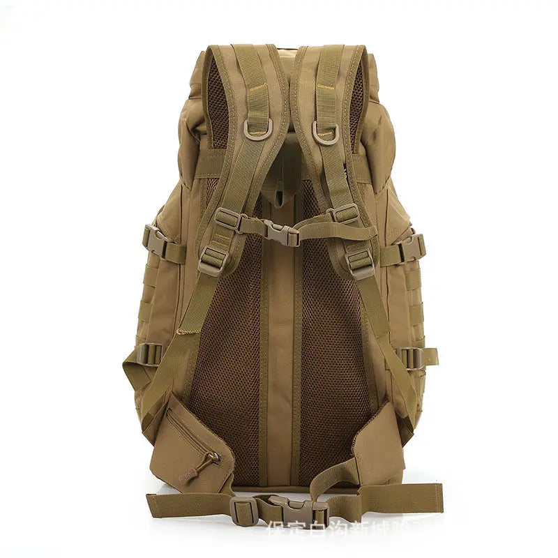60L Tactical Camping Backpack Waterproof Khaki Backpacks - Tophatter Daily Deals