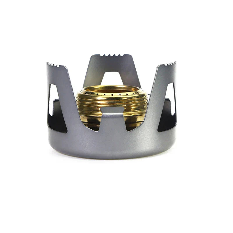 High-Quality Portable Alcohol Stove Grey Camp Cooking - Tophatter Daily Deals