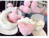 Candy Pink White Clouds Gold Dream Cloud Star Heart Moon Plush Outer Space - Tophatter Daily Deals