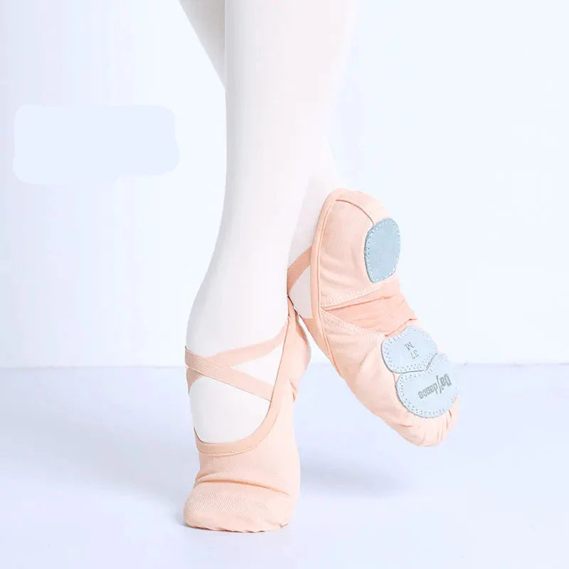Supportive Flattering Women Ballet Shoes - Split Sole Mesh Beige - Tophatter Daily Deals