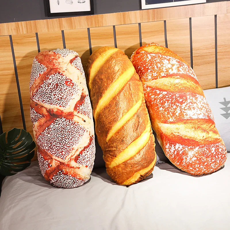 Baguette Butter Bread Sesame Pillows Food Plush Pillow Snack Cushion Food - Tophatter Daily Deals